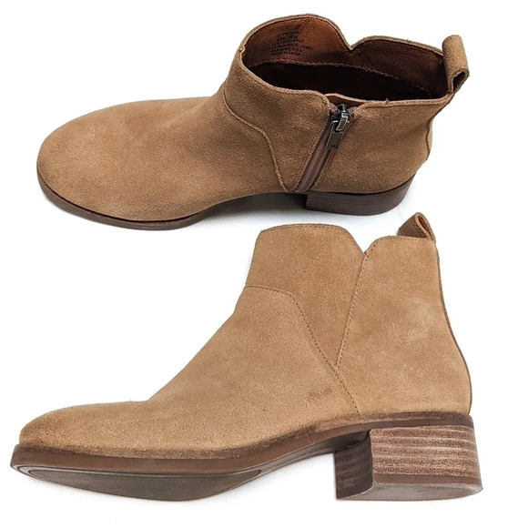 Lucky Brand Prenma Suede Tan Ankle Bootie size 6 - Picture 6 of 7
